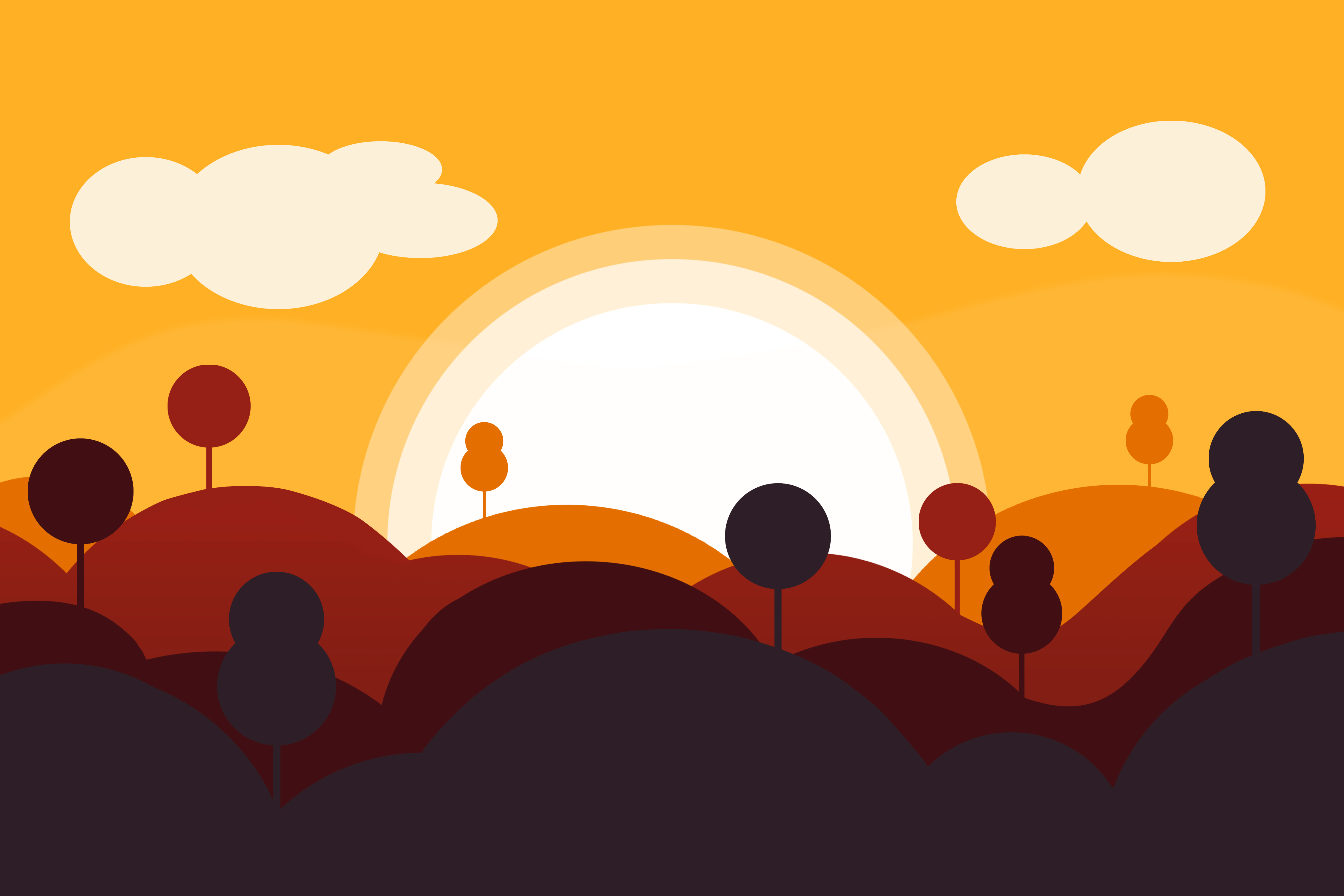 Vector Landscape Wallpaper 4k